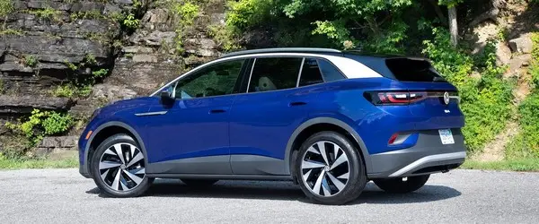 Volkswagen ID.4 side profile modern electric crossover